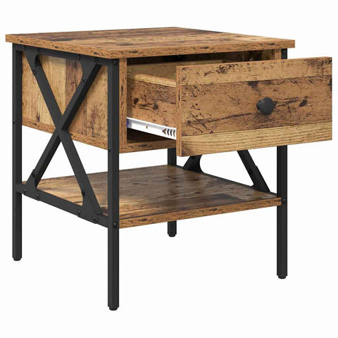 vidaXL Bedside Table Old Wood 40x42x45 cm Engineered Wood