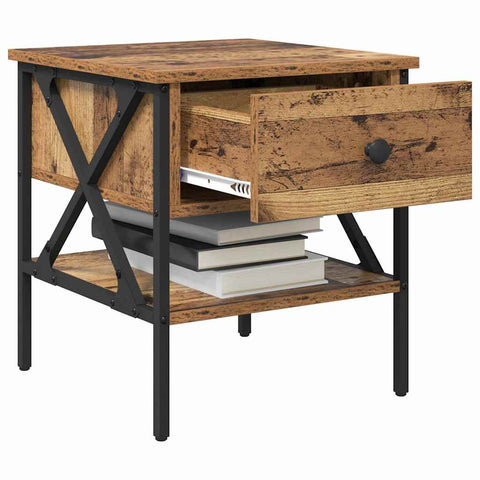 vidaXL Bedside Table Old Wood 40x42x45 cm Engineered Wood