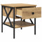 vidaXL Bedside Cabinet with Drawer Artisan oak 40 x 42 x 45 cm