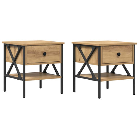 vidaXL Bedside Tables 2 pcs Artisan Oak 40x42x45 cm Engineered Wood