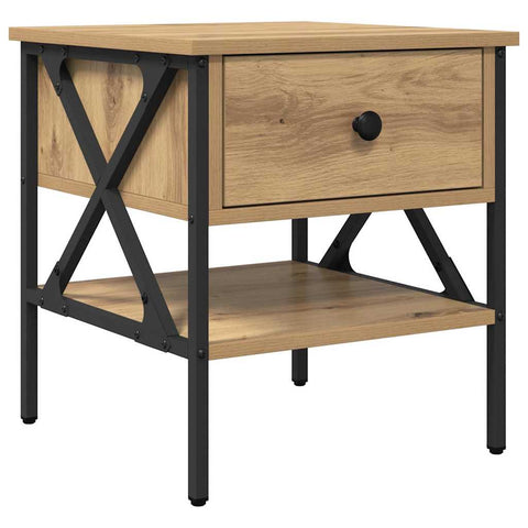 vidaXL Bedside Cabinet with Drawer 2 pcs Artisan oak 40 x 42 x 45 cm