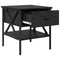 vidaXL Bedside Cabinet with Drawer Black oak 40 x 42 x 45 cm