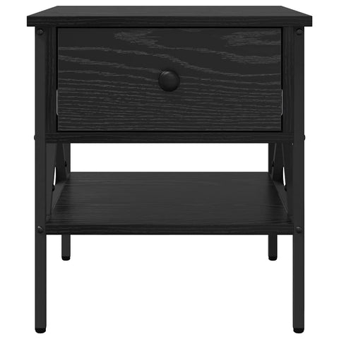 vidaXL Bedside Cabinet with Drawer Black oak 40 x 42 x 45 cm