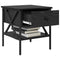 vidaXL Bedside Cabinet with Drawer Black oak 40 x 42 x 45 cm