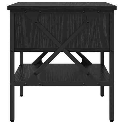 vidaXL Bedside Cabinet with Drawer Black oak 40 x 42 x 45 cm