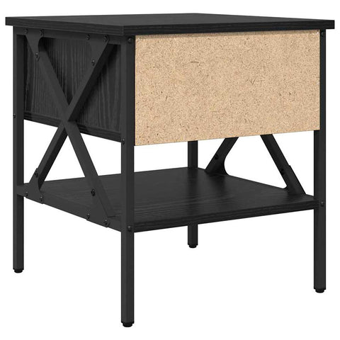 vidaXL Bedside Tables 2 pcs Black Oak 40x42x45 cm Engineered Wood