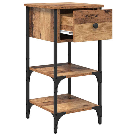 vidaXL Bedside Cabinet Brown 33.5 x 36 x 70 cm Solid Reclaim Wood