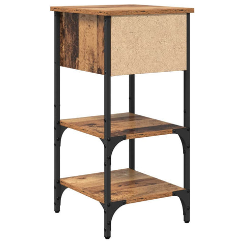 vidaXL Bedside Cabinet Brown 33.5 x 36 x 70 cm Solid Reclaim Wood