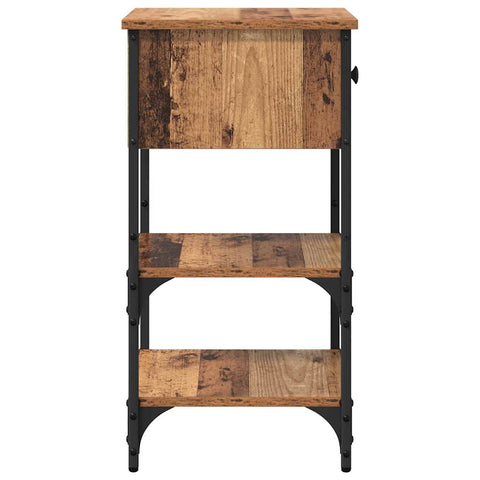 vidaXL Bedside Cabinet Brown 33.5 x 36 x 70 cm Solid Reclaim Wood