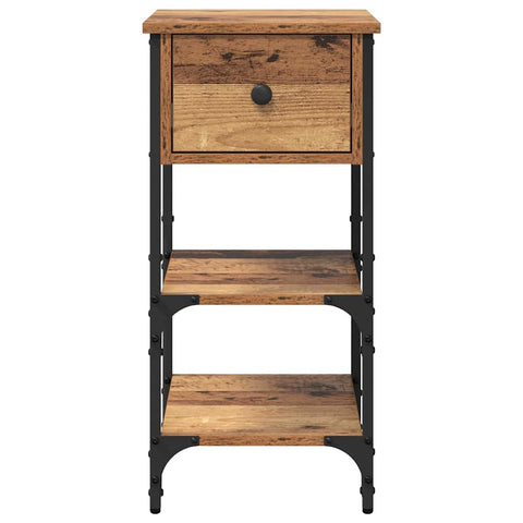 vidaXL Bedside Cabinet with Drawer 2 pcs Brown 33.5 x 36 x 70 cm