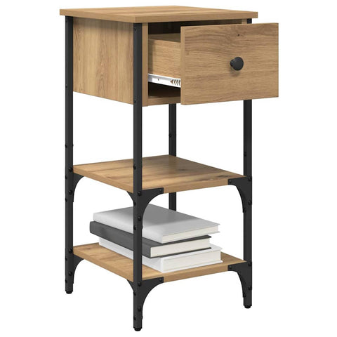 vidaXL Bedside Cabinet Brown 33.5 x 36 x 70 cm Solid Reclaim Wood