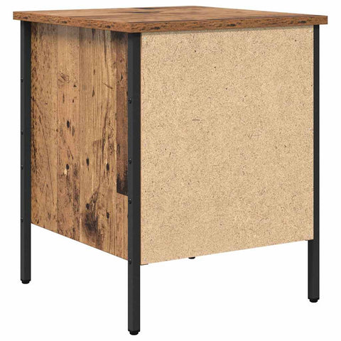 vidaXL Bedside Cabinet with Drawer Old wood 40 x 42 x 50 cm