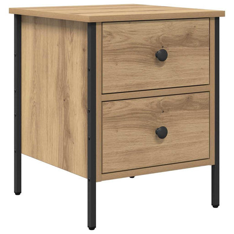 vidaXL Bedside Cabinet Artisan Oak 40x42x50 cm Engineered Wood