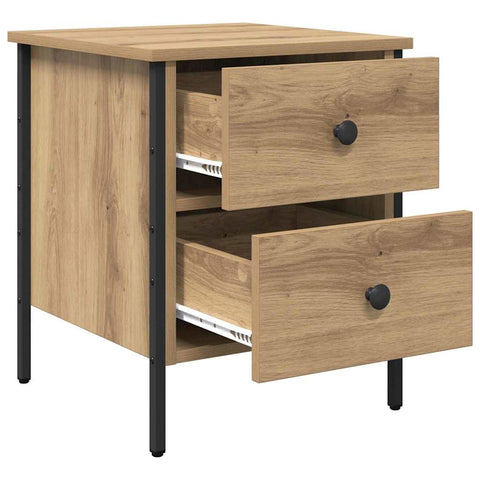 vidaXL Bedside Cabinet Artisan Oak 40x42x50 cm Engineered Wood
