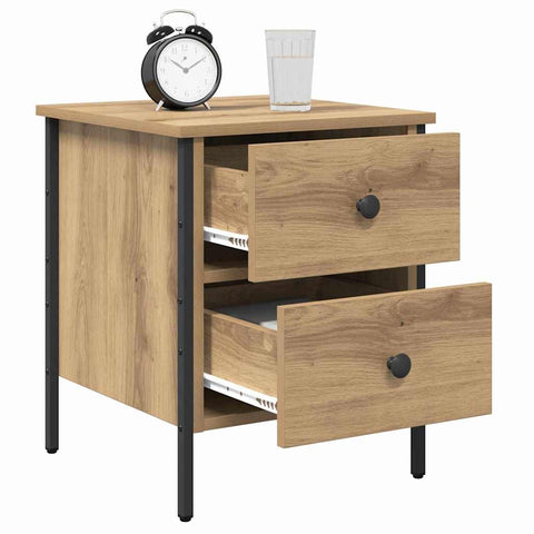 vidaXL Bedside Cabinet Artisan Oak 40x42x50 cm Engineered Wood