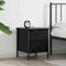 vidaXL Bedside Cabinet Black Oak 40x42x50 cm Engineered Wood
