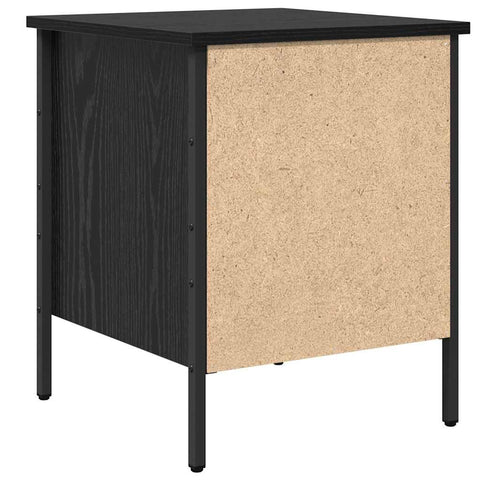 vidaXL Bedside Cabinet Black Oak 40x42x50 cm Engineered Wood