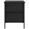vidaXL Bedside Cabinet Black Oak 40x42x50 cm Engineered Wood