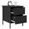 vidaXL Bedside Cabinet Black Oak 40x42x50 cm Engineered Wood