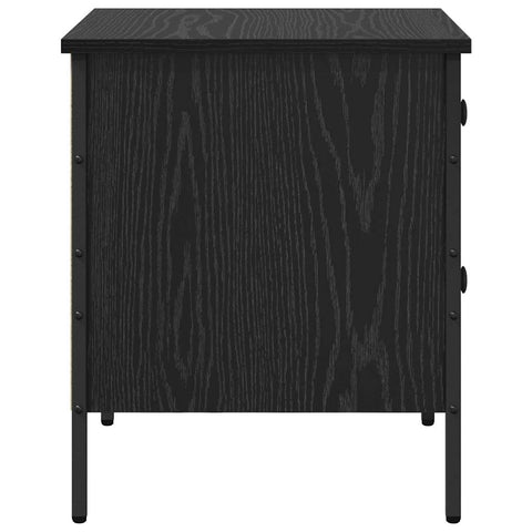 vidaXL Bedside Cabinet Black Oak 40x42x50 cm Engineered Wood