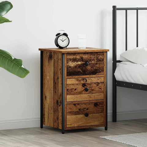 vidaXL Old Wood Table Old Wood MDF, Particle Board, Metal Medium