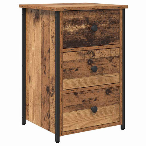 vidaXL Old Wood Table Old Wood MDF, Particle Board, Metal Medium