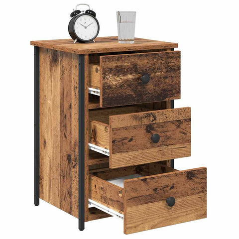 vidaXL Old Wood Table Old Wood MDF, Particle Board, Metal Medium
