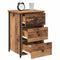 vidaXL Old Wood Table Old Wood MDF, Particle Board, Metal Medium