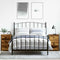 vidaXL Old Wood Bedside Tables Old Wood Particle board, Metal Medium