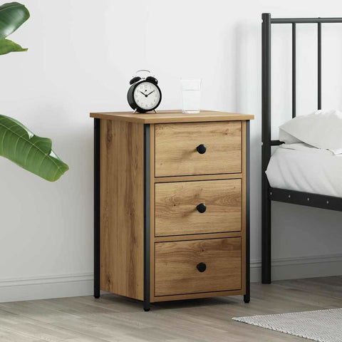 vidaXL Bedside Table Artisan Oak Engineered wood Compact Durable