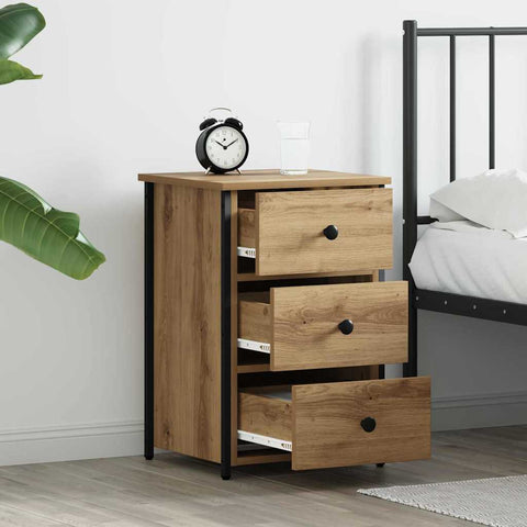 vidaXL Artisan Oak Bedside Tables Artisan Oak Engineered Wood Compact