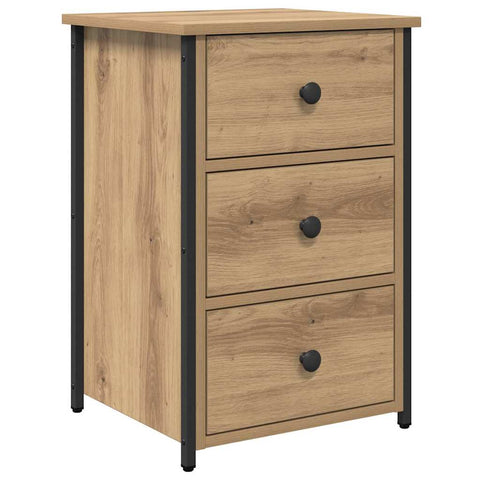 vidaXL Artisan Oak Bedside Tables Artisan Oak Engineered Wood Compact