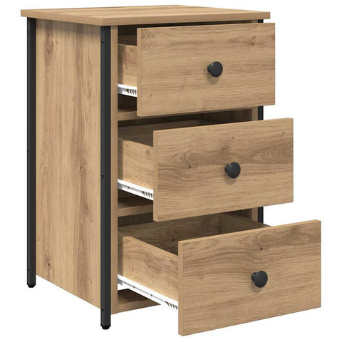 vidaXL Artisan Oak Bedside Tables Artisan Oak Engineered Wood Compact