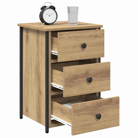 vidaXL Artisan Oak Bedside Tables Artisan Oak Engineered Wood Compact