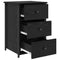 vidaXL Bedside Cabinet with Drawer Black oak 40 x 36 x 60 cm