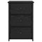 vidaXL Bedside Cabinet with Drawer Black oak 40 x 36 x 60 cm