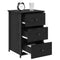 vidaXL Bedside Cabinet with Drawer Black oak 40 x 36 x 60 cm