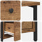 vidaXL Bedside Cabinet 2 pcs Old wood Iron and particle board
