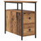 vidaXL Bedside Cabinet 2 pcs Old wood Iron and particle board
