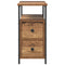 vidaXL Bedside Cabinet 2 pcs Old wood Iron and particle board