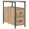 vidaXL Bedside Cabinet with Drawer Artisan oak Iron and particle board