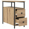 vidaXL Bedside Cabinet with Drawer Artisan oak Iron and particle board