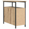 vidaXL Bedside Cabinet with Drawer Artisan oak Iron and particle board