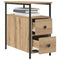 vidaXL Bedside Cabinet with Drawer Artisan oak Iron and particle board