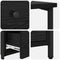 vidaXL Bedside Cabinet with Drawer Black oak Iron and particle board