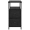 vidaXL Bedside Cabinet with Drawer Black oak Iron and particle board