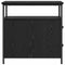 vidaXL Bedside Cabinet with Drawer Black oak Iron and particle board