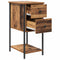 vidaXL Bedside Cabinet with Drawer Old wood Engineered wood