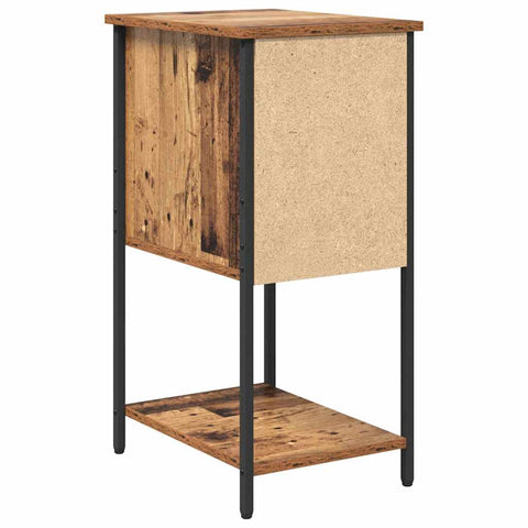vidaXL Bedside Cabinet with Drawer Old wood Engineered wood