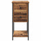 vidaXL Bedside Cabinet with Drawer Old wood Engineered wood
